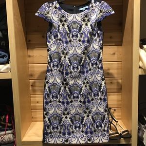 EUC Navy, Deep Purple, White lace dress. Worn once